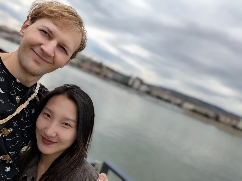 Me with girlfriend in Budapest