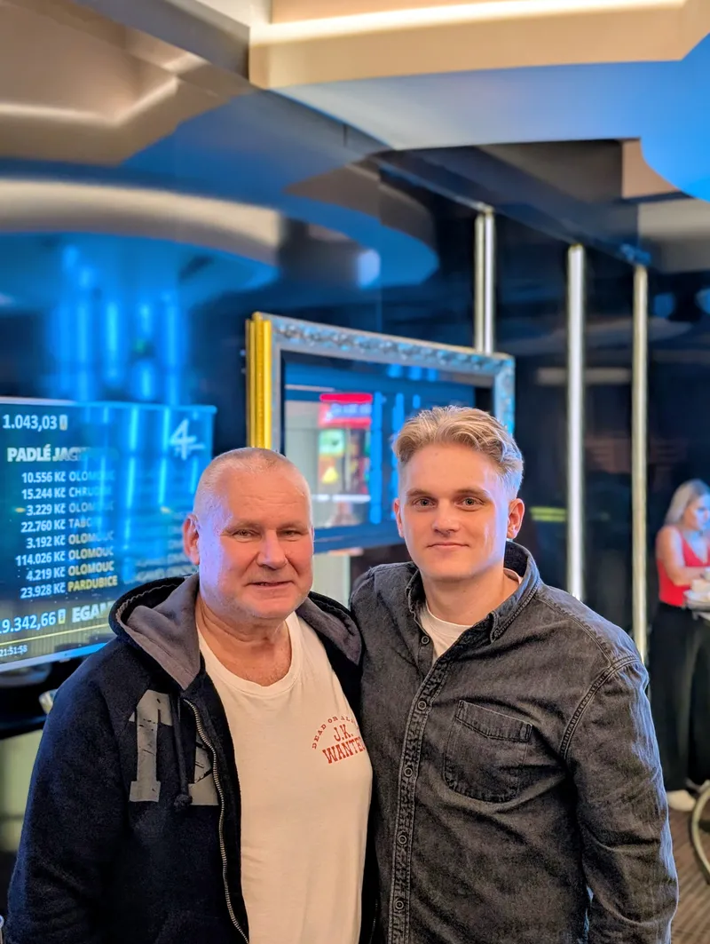 My friend Vojta with Kajinek in Casino in Olomouc